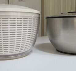 OXO Good Grips Stainless Steel Salad Spinner, 6.34 Qt. 62 41msAElS6L