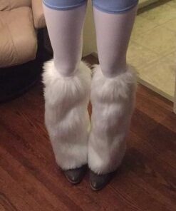 Roma Costume Women's Faux Fur Leg Warmer One Size White 5 41n1c5zA8QL