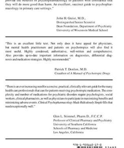 Clinical Psychopharmacology Made Ridiculously Simple (Medmaster) 3 41n8cg0JUbL