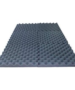 IZO All Supply Convoluted 2 Inch 12in W x 12in L Egg Crate Panels Acoustic Foam Sound Proof Wall Tiles, 6 Pack 2x12x12 (6pack Convoluted) 23 41nIrpFZ2L