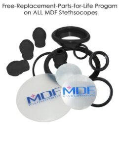 MDF ProCardial ERA Cardiology Lightweight Dual Head Stethoscope with Adult, Pediatric, and Infant-Neonatal Convertible chestpiece - Light Blue Tube - Black Finish (MDF797XB14) Black Out / S.swell 12 41nUm5tt OL