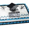 DecoPac Congrats Grad with Black Cap Graduation Cake Kit, 4 Piece Set