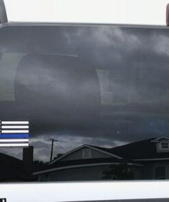 Thin Blue Line Flag Decal - 3x5 in. Black White and Blue American Flag Sticker for Cars and Trucks - in Support of Police and Law Enforcement Officers (1) 1 29 41nmuox6ELL
