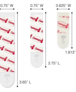Command Large Refill Adhesive Strips, Damage Free Hanging Wall Adhesive Strips for Large Indoor Wall Hooks, No Tools Removable Adhesive Strips for Christmas Hooks, 20 White Command Strips 21 41oEMNAn84L
