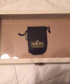 Novel Box Glass Top Linen Light Beige Metal Clasp Jewelry Display Case 14.75X8.25X2.1" + Custom NB Pouch Large: 14.75X8.25X2.1 13 41oJPVleu1L