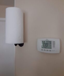 iDesign Orbinni Wall Mounted Metal Paper Towel Holder, Roll Organizer for Kitchen, Bathroom, Craft Room, Set of 1, Bronze 31 41oJeGqb bL