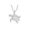 Victoria Jewelry 925 Silver Opal Sea Turtle Necklace 36 41oQ0O 4EKL