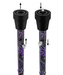 Purple Majesty Adjustable Folding Designer Derby Cane with Retractable Ice tip 15 41oWSjaD0zL