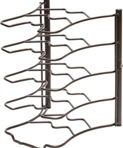 Deco Brothers Pan Organizer Rack for Kitchen Cabinet and Counter, Bronze 31 41oc vMeuHL