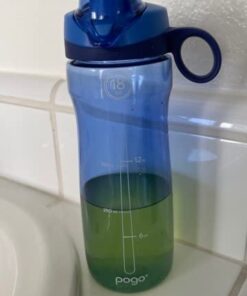Pogo BPA-Free Tritan Plastic Water Bottle with Chug Lid, 18 Oz, Blue 18oz 23 41ommpm2XGL