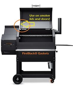 Fireblack® Hi Temp BBQ smoker Gasket Self Stick 15 ft High Heat 1/2 x 1/8 Black 32 41oveC2Xa6L