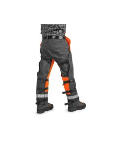 Husqvarna Technical Apron Wrap Chainsaw Chaps 36- to 38-Inch, Chainsaw Safety Equipment with 5 Layers, Adjustable Belt and Gear Pocket, Orange 36-38 In. Orange/Gray Tech. 26 41pYHjEsBWL