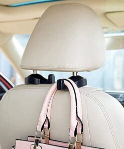 IPELY Universal Car Vehicle Back Seat Headrest Hanger Holder Hook for Bag Purse Cloth Grocery (Black -Set of 2) Black 26 41pZeEfVWS