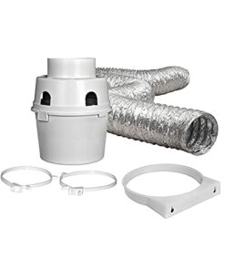 Alternative view of Dundas Jafine TDIDVKZW Indoor Dryer Vent Kit with 4-Inch by 5-Foot Proflex Duct, 4 Inch, White