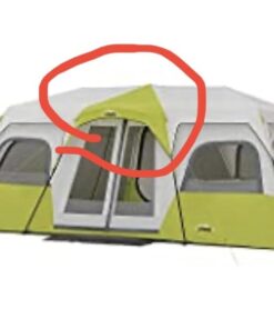 CORE 12 Person Instant Cabin Tent | 3 Room Huge Tent for Family with Storage Pockets for Camping Accessories | Portable Large Pop Up Tent for 2 Minute Camp Setup Green 45 41pv2inbOAL