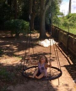 Sorbus Saucer Tree Swing- Kids Outdoor Disc Round Swing - 40" Heavy Duty 220lbs Seat- Easy Install Flying Saucer Web Circle Swing- Perfect for Gift,Playground, Birthday, Xmas, IndoorOutdoor Tire Swing Net Seat 40 Inch 35 41qCq7xrzDL