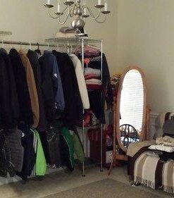 Seville Classics Closet Garment Organizer with Metal Hanging Rod Wardrobe Storage System, w/ Steel Shelves for Clothes, Shirts, Jackets, Coats, Blankets, Shoes, Steel, Expandable Rack 67 41qZpPvmAUL