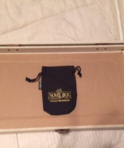 Novel Box Glass Top Linen Light Beige Metal Clasp Jewelry Display Case 14.75X8.25X2.1" + Custom NB Pouch Large: 14.75X8.25X2.1 14 41qaGQG7UsL