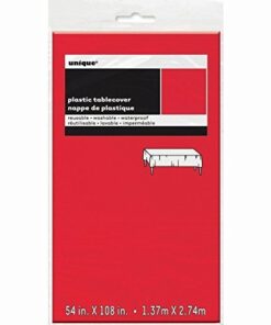 Unique Rectangular Plastic Table Cover, 54" x 108", Caribbean Teal 54" x 108" 11 41rE6 2INuL