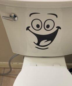 Funny Animation Big Eyes Cute Toilet Wall Decal Bathroom Home Sticker Bedroom Kitchen Art Picture DIY Murals Vinyl Paper Decoration Wallpaper for Children Potty Training Nursery Baby Teen Senior 37 41rkCaDunOL