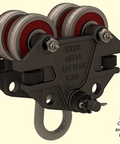 Jervis Webb Beam Trolley With Side Guide Rollers. Heavy Duty 3/4 Ton 1,500 Pounds Capacity. Industrial Grade Conveyor Trolley for I-Beams and Chain Hoists 9 41rpjoOAy L