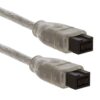 Clear IEEE 1394 Firewire 800 to Firewire 800 Cable, 9 Pin/9 Pin Male/Male – 3 FT 27 41rvZH4CY8L