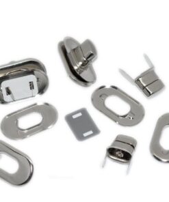 HOUSWEETY 10 Sets Silver Tone Purse Twist Turn Lock 28x37mm(1 1/8" x1 4/8") 11 41rw9qCluXL