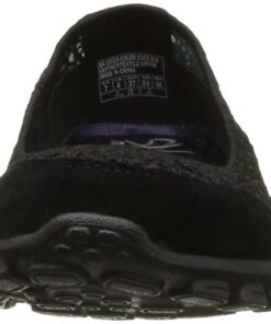 Skechers Sport Women's EZ Flex Sweetpea Slip-On Flat 6 Wide Black 8 41sBc7Jfh0L