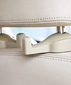 IPELY Universal Car Vehicle Back Seat Headrest Hanger Holder Hook for Bag Purse Cloth Grocery (Dark Beige -Set of 2) Dark Beige 27 41sTROVtS