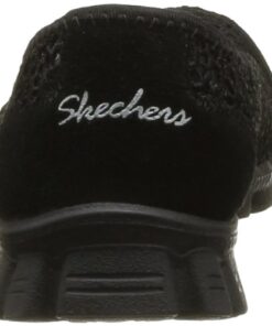 Skechers Sport Women's EZ Flex Sweetpea Slip-On Flat 6 Wide Black 9 41skBJ gCDL