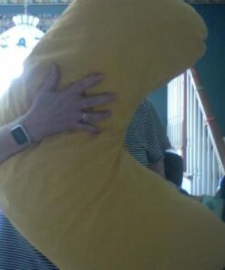 DMI Body Pillow, Side Sleeper Pillow and Pregnancy Pillow with Contoured Support to Eliminate Neck, Back, Hip, Joint Pain and Sciatica Relief with Removable Washable Cover, Firm, U Shape Neck Pillow Half Body Pillow 34 41sxUsn9RdL