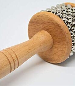 Nino Percussion NINO702 Kids Wooden Cabasa with Stainless Steel Beaded Chain and Cylinder for Classroom Band/Music 15 41ubcGPxdOL