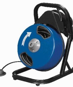 1/2 inch by 50 feet Compact Electric Drain Cleaner Drum Auger Snake (1" to 4" pipes) with Built-in GFCI and many Accessories