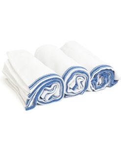 Liliane Collection 13 Blue Kitchen Dish Towels - 27" x 14" 2-ply Commercial Grade Absorbent 100% Cotton Kitchen Towels - Classic Herringbone Tea Towels 26 41w1iGuh ML