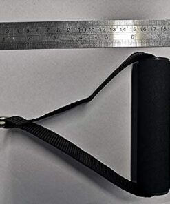 KKTOCHVC Premium Exercise Pull Handles, Resistance Bands Handle, Fitness Handle, Workout Handles Dense Foam Wrap Handle Replacement Fitness Equipment for Pilates, Yoga, Strength Training Black-1 Pair 18 41wKbz2O6uS