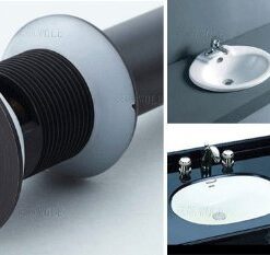 Rozin Oil Rubbed Bronze Bathroom Pop up Drain Vessel Basin Sink Strainers with Overflow 27 41wYOKNSCaL
