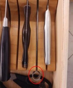 Bellemain 100% Pure Bamboo in Drawer Knife Block | Knife Drawer Organizer | Store Knives Safely with The Blades Down | Storage Solution for Your Kitchen | Knife Organizer Drawer Insert 46 41waQ 8mhNL