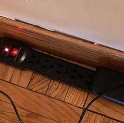 Amazon Basics 6-Outlet, 200 Joule Surge Protector Power Strip, Pack of 2, Rectangle, 2 Foot, Black 50 41wepmJmNjL