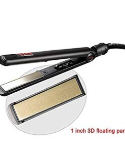 MHU Flat Iron 1 Inch Professional Travel Portable Negative Ions Protect Hair, Hair Straightener&Curler Anti frizz Dual Voltage Salon Floating Titanium Plate, Hair Iron, Fast Heat Adjustable Temp Black 10 41wvYIJdJBL