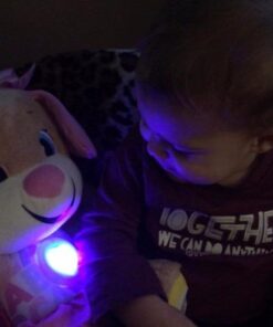 Fisher-Price Laugh & Learn Baby & Toddler Toy Smart Stages Sis With Pink Skirt and Purple Bows, Interactive Plush Dog with Music Lights & Learning Content for Ages 6+ Months Sis - Pink 61 41wxKUFGuL