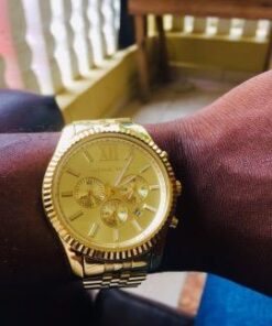 Michael Kors Lexington Men's Watch, Stainless Steel Bracelet Watch for Men Gold Steel 40 41xUwcbT3XL