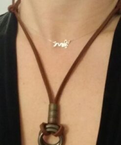 FIBO STEEL Alloy Vinatge Pendant Necklace for Men Leather Chain Adjustable 2 Pcs a Set 45 41xogaBFKeL