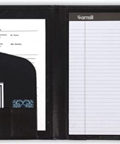 Samsill Professional Padfolio, Business Portfolio, Black, Includes 8.5 x 11 Writing Pad Full Size - 8.5x11 1 Pack 58 41xxCqfqzL