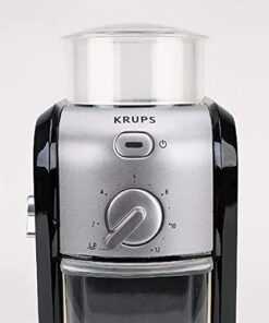 Alternative view of KRUPS GVX212 Coffee Grinder, 17-Grind fineness settings, Black and Metal