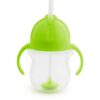 Munchkin® Any Angle™ Weighted Straw Trainer Cup with Click Lock™ Lid, 7 Ounce, Green 1 Count (Pack of 1)