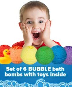 Two Sisters Bath Bombs for Kids with Surprise Toys Inside, 6 Bubble Bath Bombs with Kid Toy Suprises, Gentle and Kids Safe, Ideal Birthday Gift for Boys & Girls 6-pack Surprise 32 41ykiEM4ROL