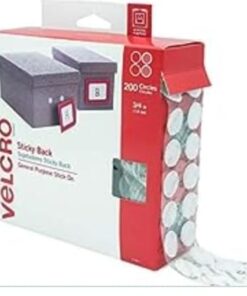 VELCRO Brand Dots with Adhesive White | 200 Pk | 3/4" Circles | Sticky Back Round Hook and Loop Closures for Organizing, Arts and Crafts, School Projects, 91824, 200Pk 28 41yq4J3uc0L