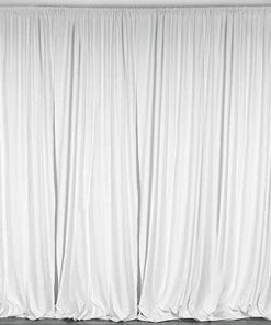 BalsaCircle 10 ft x 10 ft White Polyester Photography Backdrop Drapes Curtains Panels - Wedding Decorations Home Party Reception Supplies 29 41z1Mth3H8S