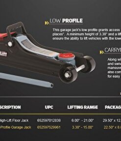 Pro-Lift F-767 Grey Low Profile Floor Jack - 2 Ton Capacity 32 41zQriwjNCL