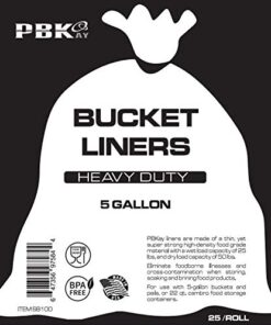 5 Gallon Bucket Liner Bags for Marinading and Brining - Durable, Food Grade, BPA Free, 25/Roll 10 41zVfNDnkNL